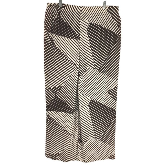 Chico's Travelers Wide Leg Pants Size 3 Pull On Striped Slinky NWOT PT-2092 - Picture 4 of 8